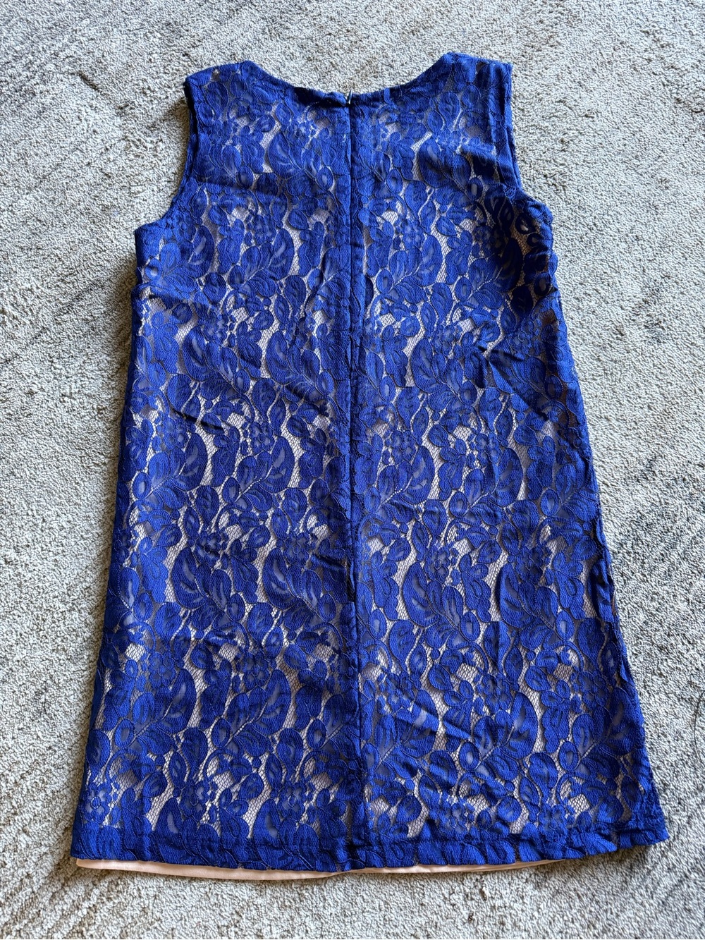 Francesca's Collections Blue Lace Overlay Shift Dress - Picture 4 of 4